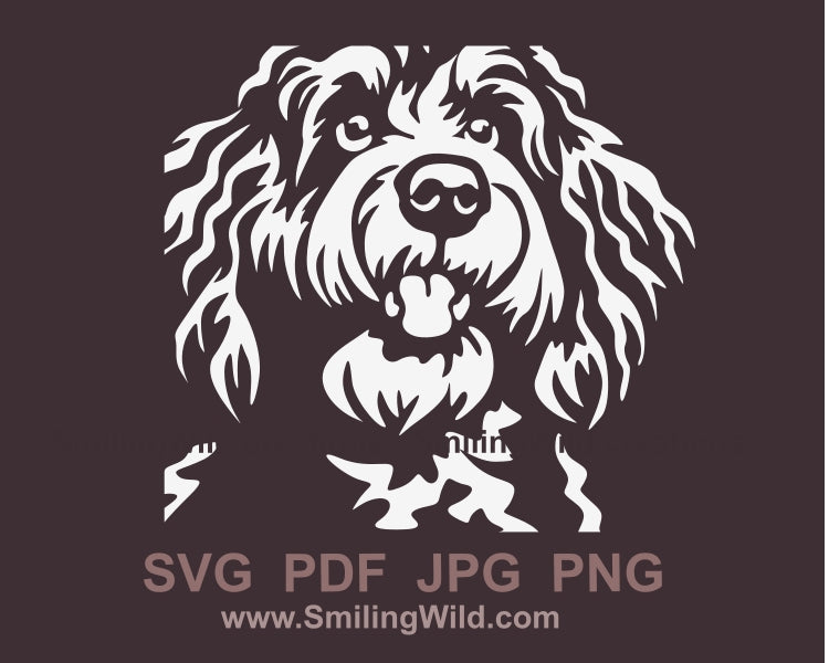 Bernedoodle SVG WEISSE Vektordatei