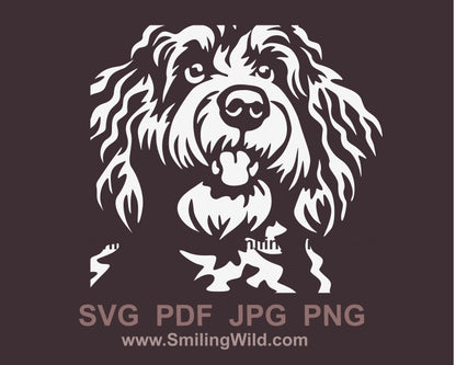 Bernedoodle svg WHITE vector file