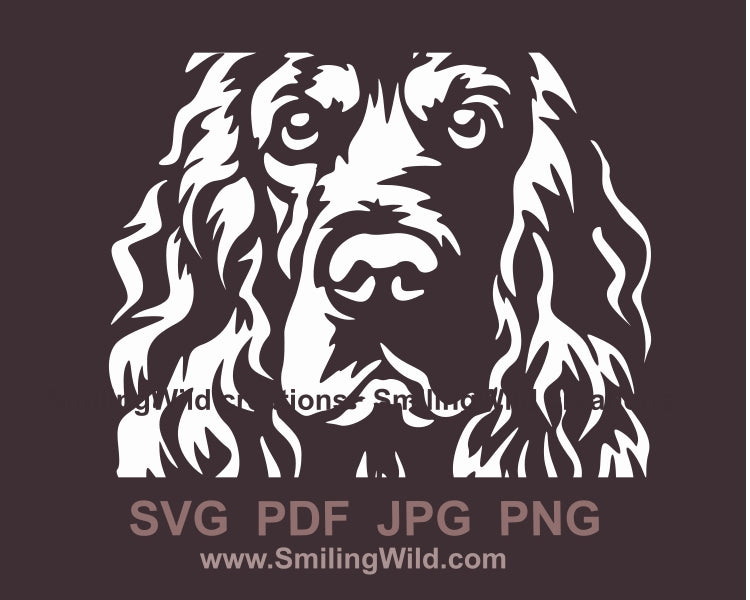 Cocker Spaniel Smiling Vector English cocker spaniel svg white vector clip art file – Smiling Wild ...