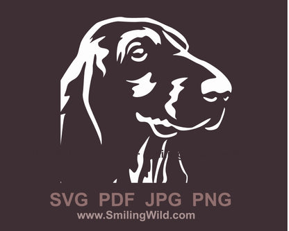 Segugio Italiano svg white vector cuttable clip art file