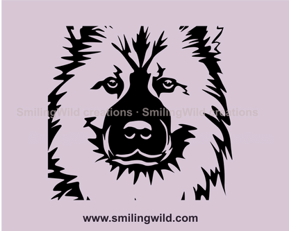 peeking eurasier vector transparent close up image