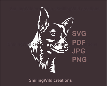 podengo dog svg clipart porttait fo crafts and diy