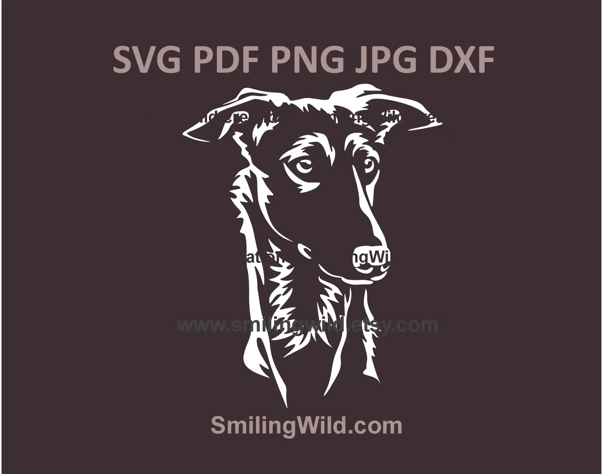 Polish Greyhound white clipart for Cricut and laser cutting, SVG, PNG, DXF files for DIY crafts