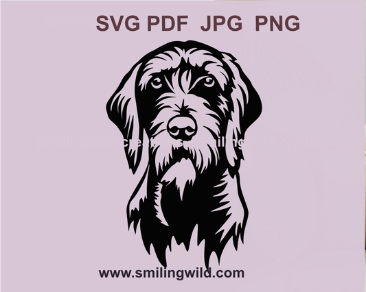 pudelpointer svg unique pet portrait image