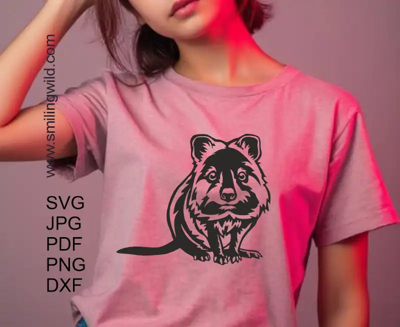 quokka preview image for his australian animal in dxf and png graphic clipart made for cutting and laser