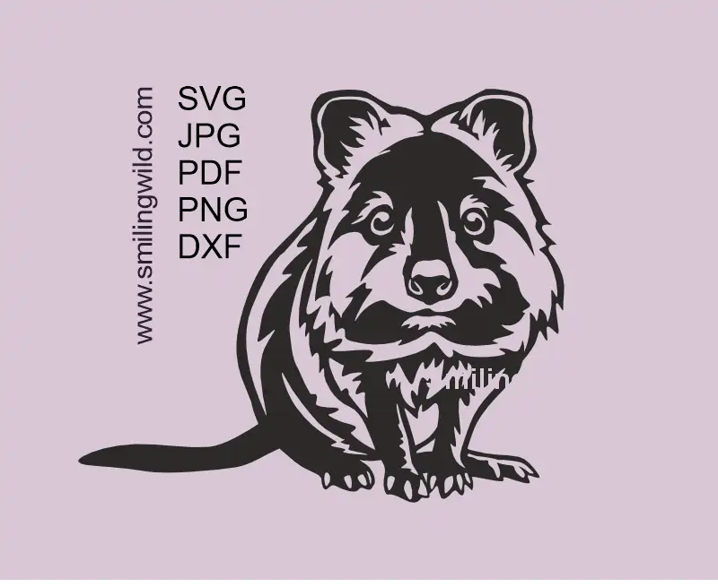 Quokka SVG vector clipart design preview - australian animal full body graphic image