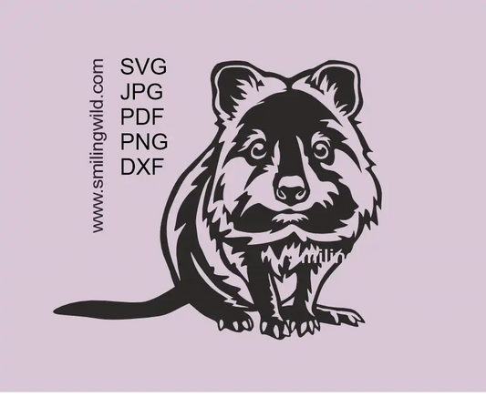 Quokka SVG vector clipart design preview - australian animal full body graphic image