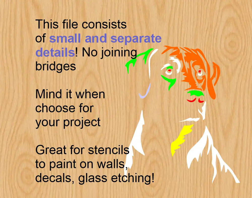 Rhodesian ridgeback white SVG cutting drawing details shown as for stencil 
