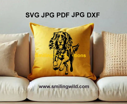 Running Irish Setter SVG cut file – perfect for hunters and dog lovers using Cricut, Glowforge, and Silhouette machines