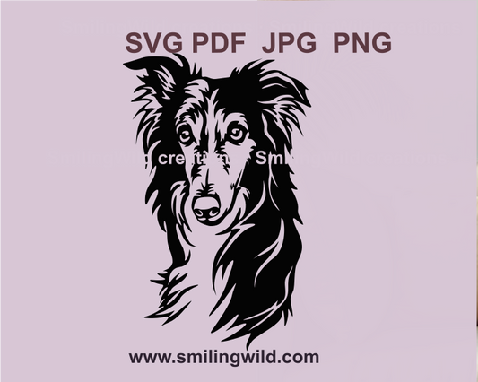 Silken Windhound dog SVG clip art for Cricut and DIY crafting projects