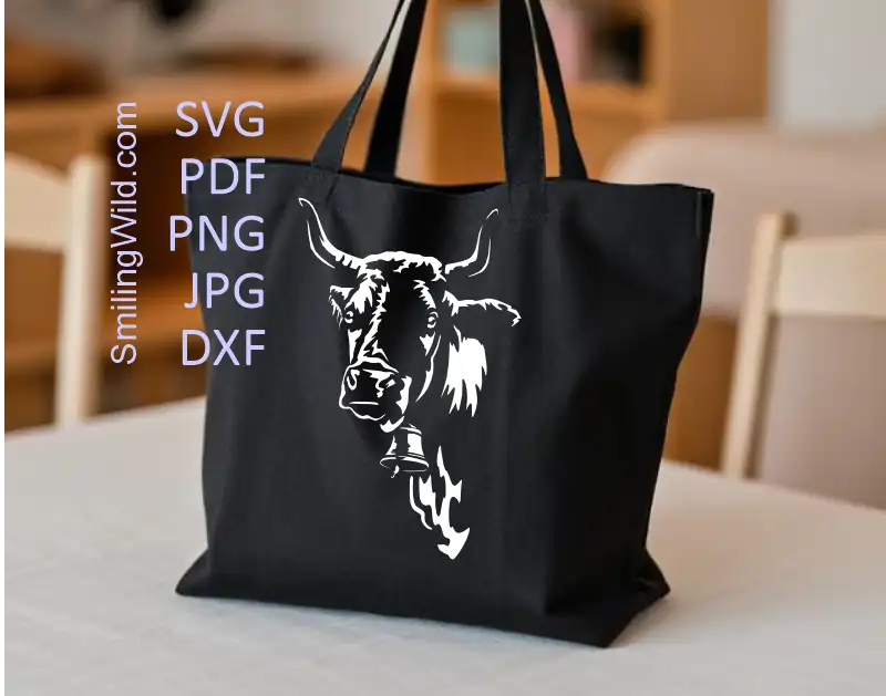 Preview of the PNG and DXF files included with the Farm animal White Clipart vector graphic file set, showcasing the available design structure