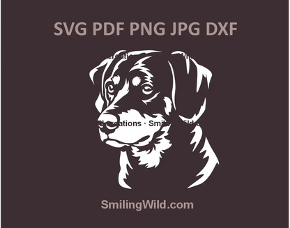 Smaland Hound white and black SVG - high-quality hunting dog vector graphic for crafting and engraving