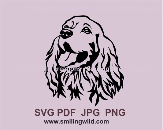 Cocker Spaniel Smiling Vector Cocker Spaniel Clipart Collection – Smiling Wild svg clip art
