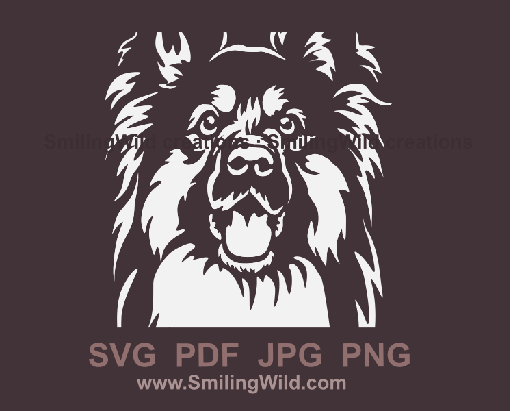 smiling dog white graphic design image