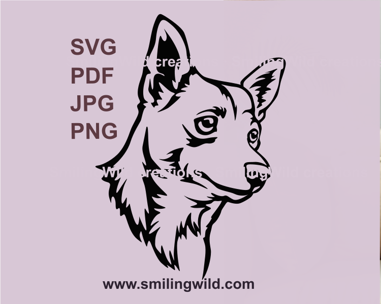 smooth portuguese podengo svg png file