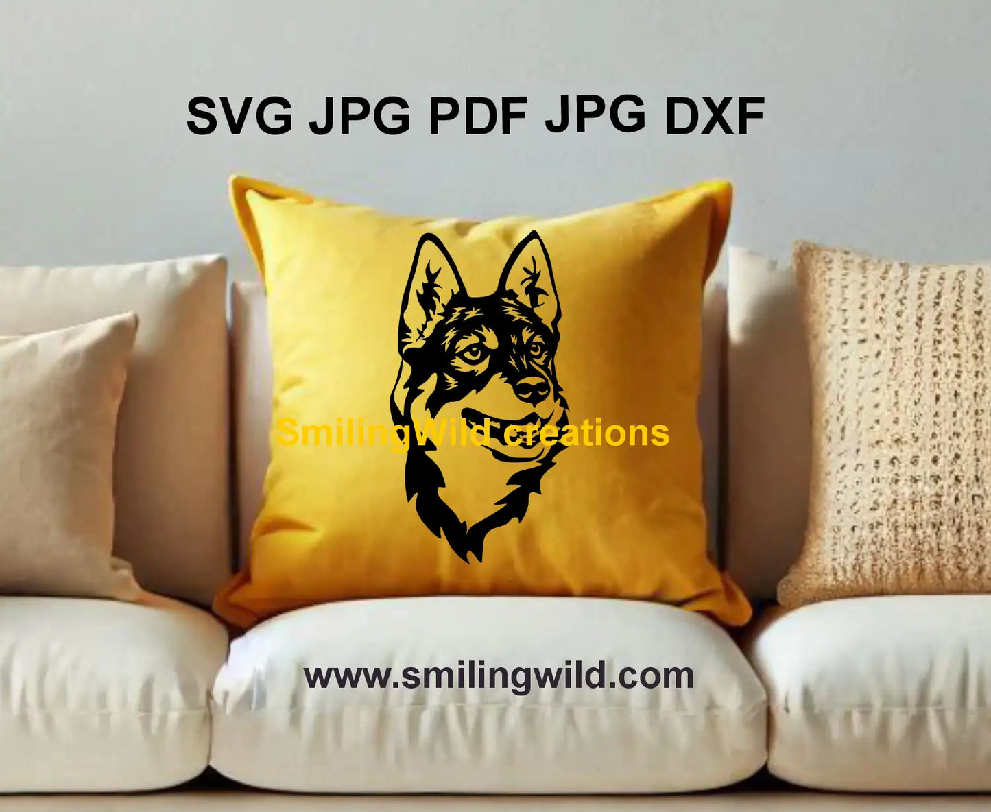 Jämthund Dog SVG PNG – Versatile Swedish hunting dog silhouette for laser cutting and outdoor-themed decor