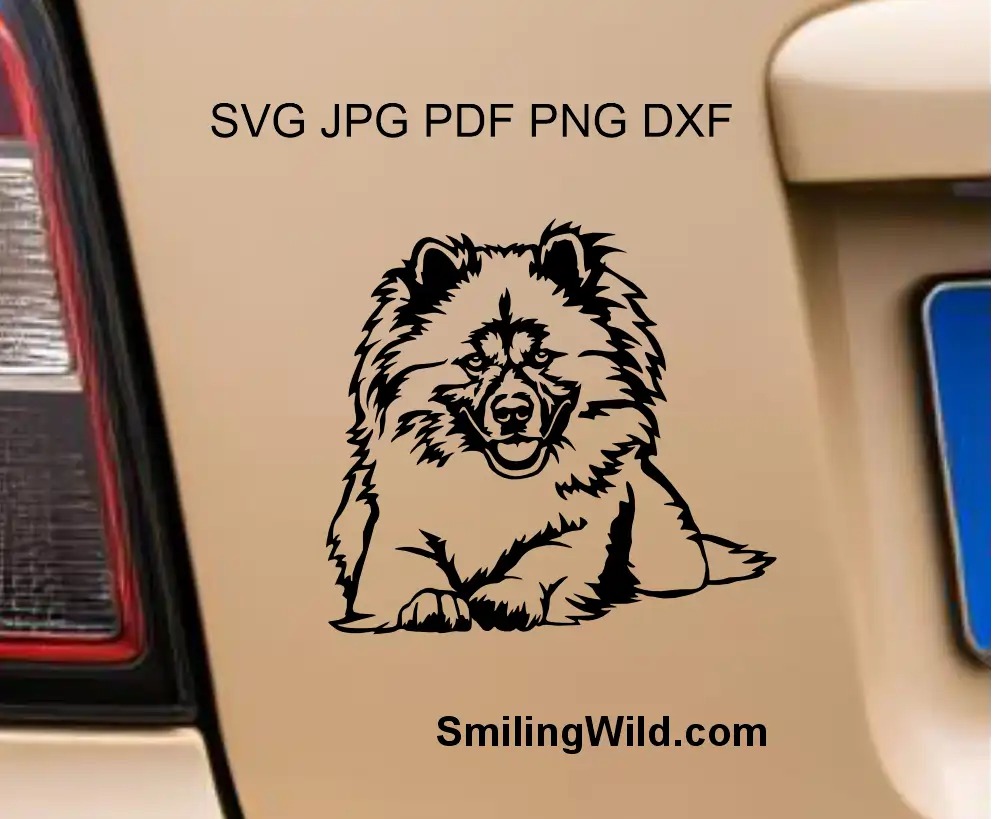 Thai Bangkaew Dog DXF file optimized for laser engraving and vinyl cuttting