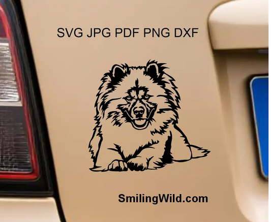 Thai Bangkaew Dog DXF file optimized for laser engraving and vinyl cuttting