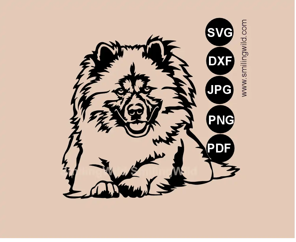 Thai Bangkaew Dog SVG clipart vector graphic detailed digital drawing