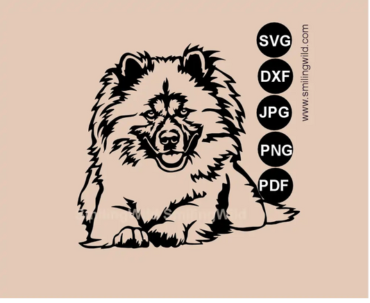 Thai Bangkaew Dog SVG clipart vector graphic detailed digital drawing