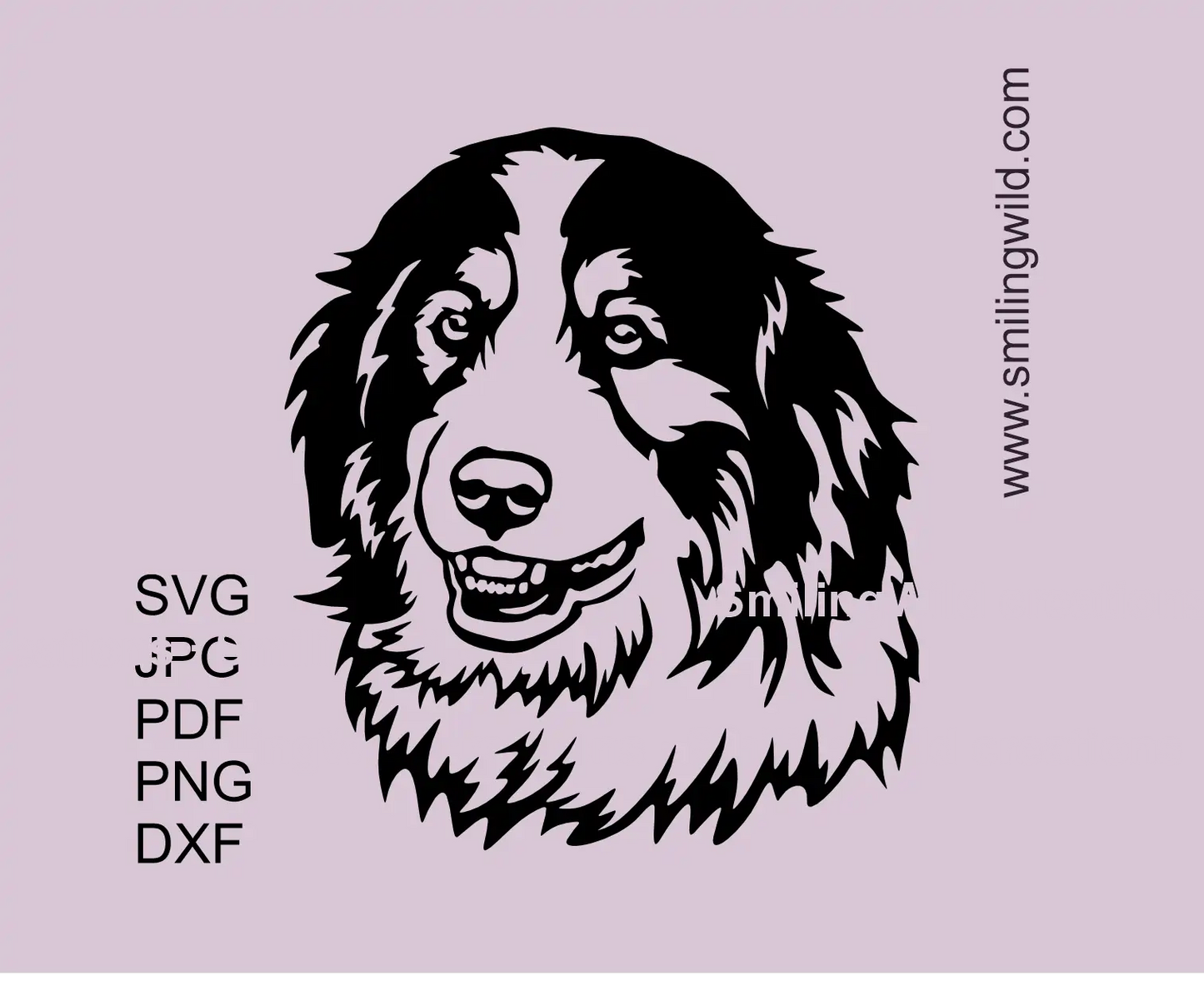 tornjak SVG head clipart design showcasing a Bosnian-Herzegovinian sheepdog 