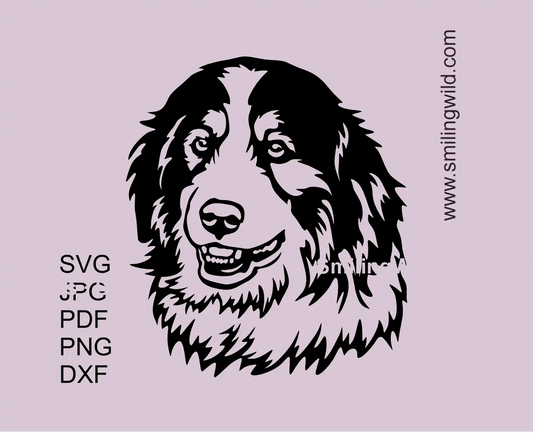 tornjak SVG head clipart design showcasing a Bosnian-Herzegovinian sheepdog 