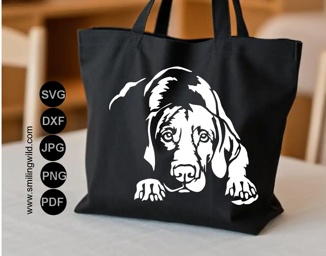Vizsla SVG and DXF digital design template for Cricut, stencils, and digital printing