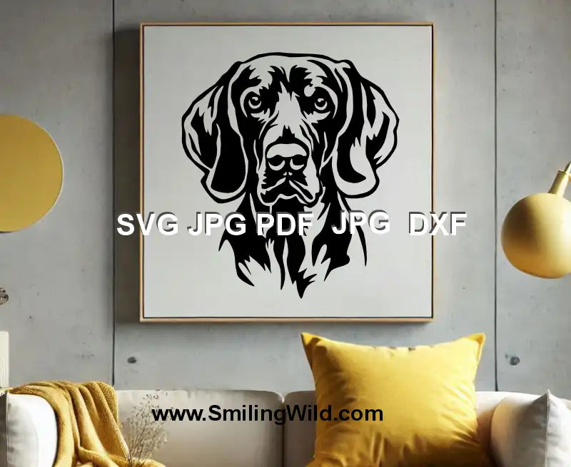 Weimaraner SVG and DXF file – high-res vector graphic for Cricut crafts and Glowforge signs