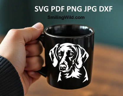 Hunting Dog Clipart for Glowforge & Silhouette – White Foxhound Vector File for Pet Memorials and Gifts