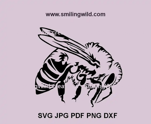 Wildlife Bee Vector Clipart for DIY Projects and Laser Engraving